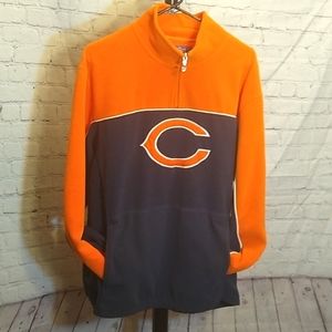 Men's Reebok NFL Chicago -Pullover Bears Quarter Zip L/G/G